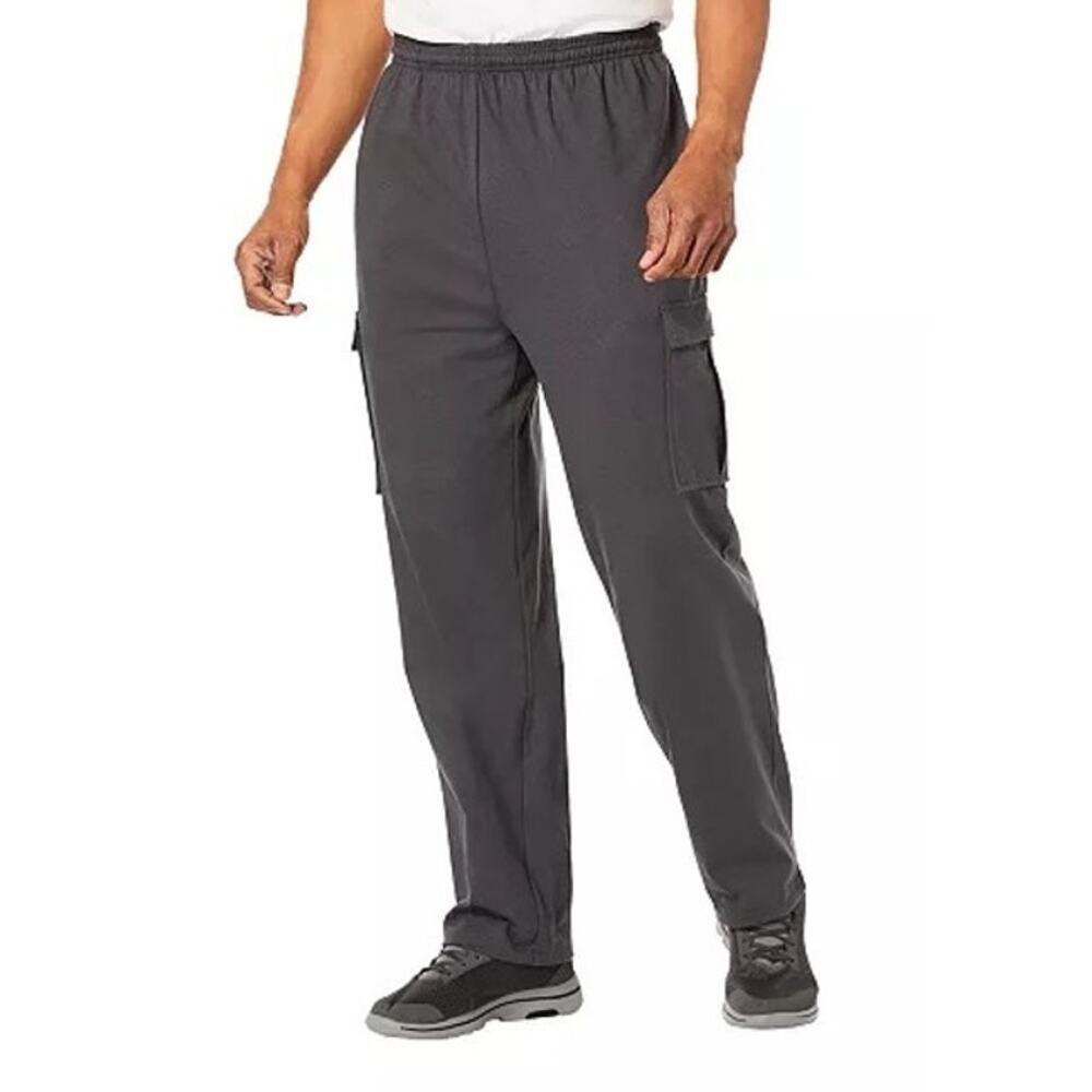 KS Sport Mens Big & Tall Lightweight Cargo Sweatpants 3XL Short Comfort Casual
